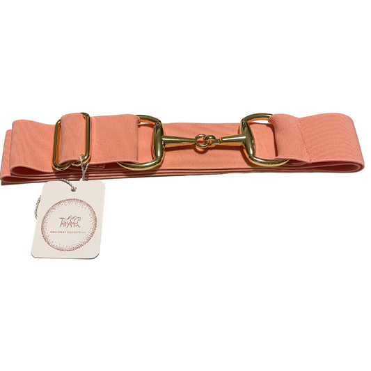Blush Pink Belt - Gold Snaffle Bit