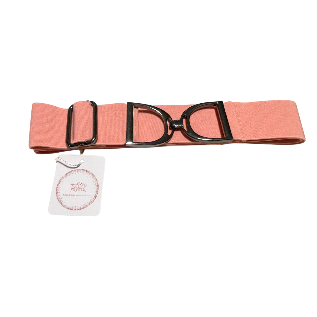 Blush Pink Belt - Smokey Black Stirrups