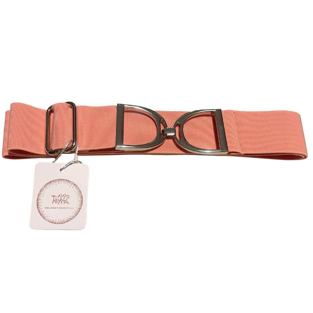 Blush Pink Belt - Silver Stirrups