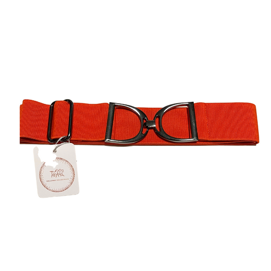 Hermes Orange Belt - Smokey Black Stirrups