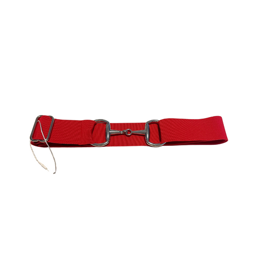 Scarlet Red Belt - Silver Snaffle Bit