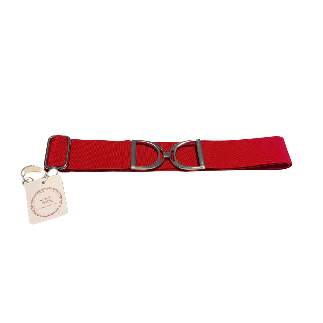 Scarlet Red Belt - Silver Stirrups