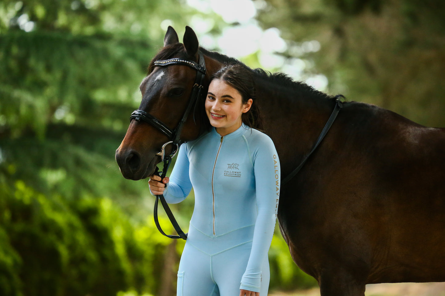 BUBBLE GUM - light weight summer long sleeve Galloway Equestrian Performance Riding Suit